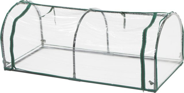 Gardamo Folientunnel grün aus PVC und Stahl, B: 60 cm, H: 50 cm, L: 130 cm - Bild 1