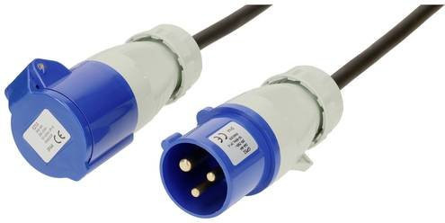Max Hauri Strom Verlängerungskabel 16A Blau Schwarz 25m H07RN-F 3G 1,5mm² IP44 UV-Beständig und Ölbeständig - Bild 1