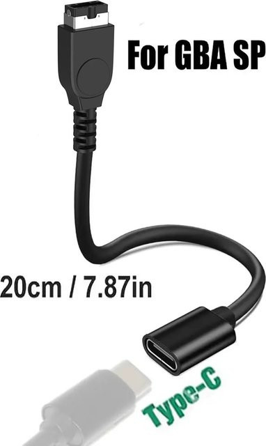 USB-C Ladegerät für Nintendo Game Boy Advance SP und Nintendo DS in Schwarz - Bild 1