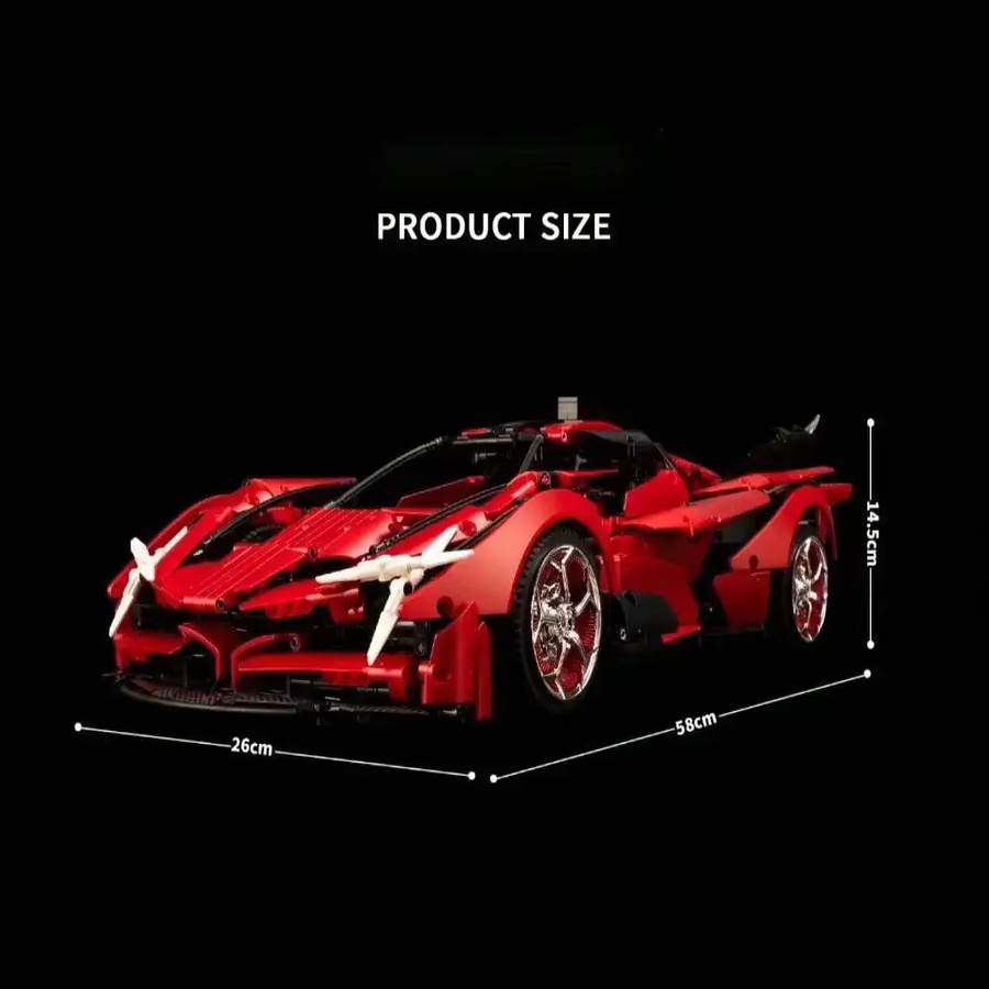 TOYLINX Rennwagen-Blockmodell, Supercar-Puzzle Bausatz, ab 14 Jahren - Bild 2