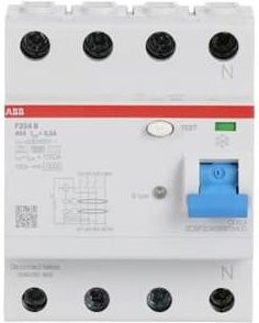 ABB FI-Schutzschalter Typ B RCD 4P 40A 300mA 4TE in Weiß - Bild 1