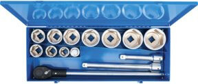 BGS Technic Steckschlüsselsatz 15-tlg. mit 25 mm (1") Antrieb in Multicolor - Bild 1