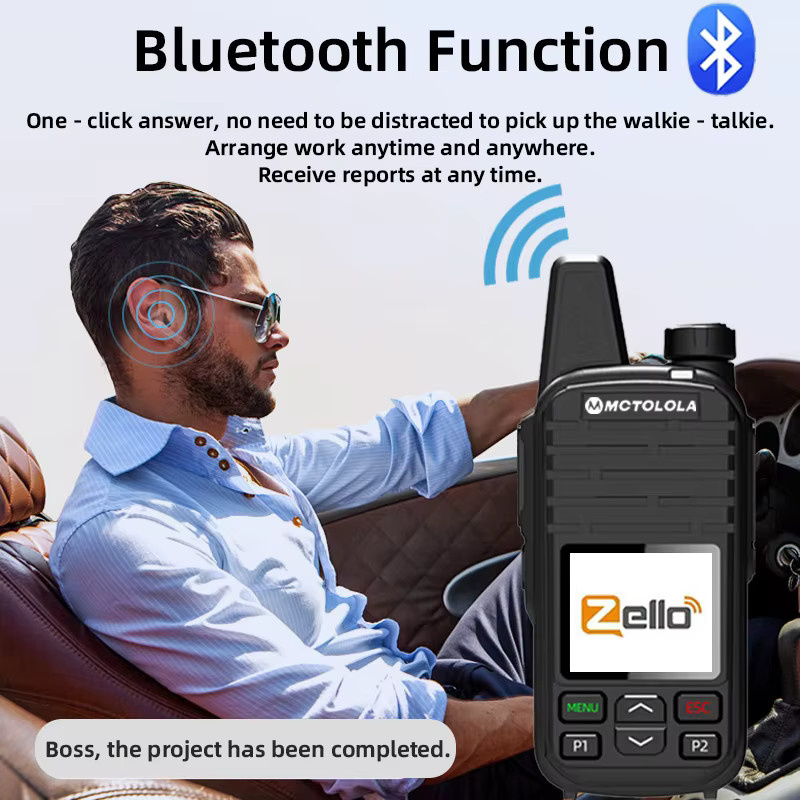 Motorola 4G LTE Android Walkie Talkie mit Zello, Bluetooth und Wi-Fi, Schwarz - Bild 2