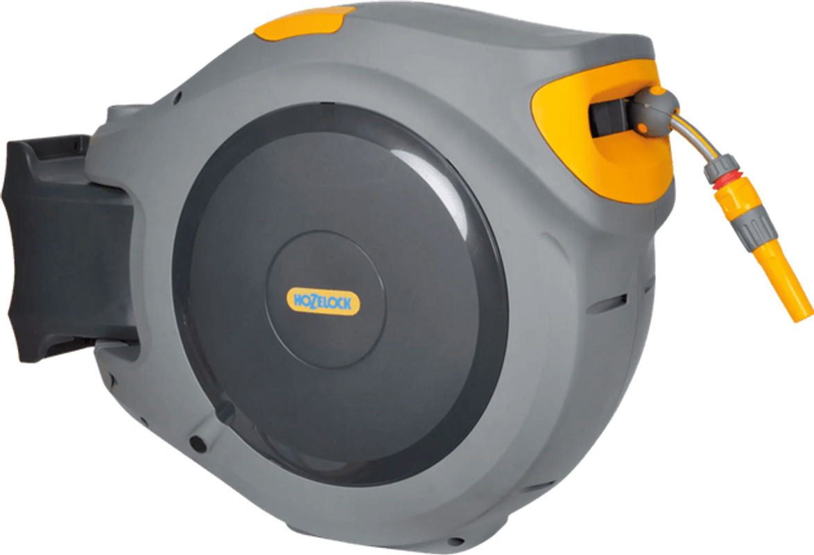 Hozelock Auto Reel Schlauchtrommel mit 40 m Schlauch in Grau und Gelb - Bild 2