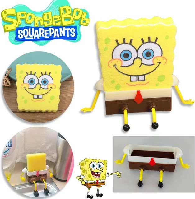 SpongeBob Spülbecken-Abtropfkorb und Schwammhalter von Potdemiel in Gelb aus Kunststoff - Bild 1