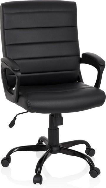 hjh OFFICE Chefsessel ERGOSMOOTH BIG in Schwarz aus Kunstleder mit Armlehnen - Bild 1