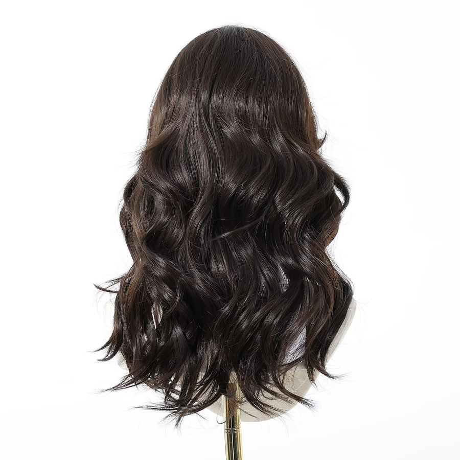 EASIHAIR Perücke, schwarzbraun, mittellang gewellt, synthetisch, Damen - Bild 2