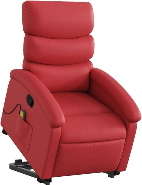 vidaXL Massagesessel mit Aufstehhilfe in Rot aus Kunstleder - Bild 1