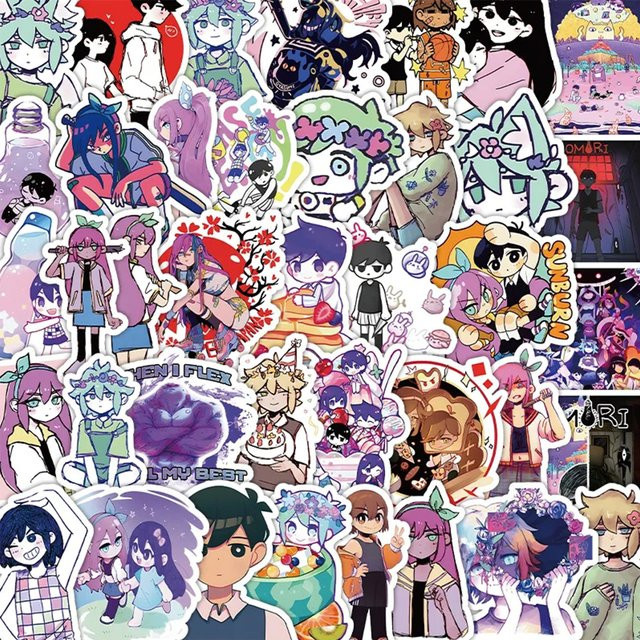 Kpustyle Omori Anime Sticker Set, wasserdichte Aufkleber in Multicolor für Laptop, Skateboard und Handy - Bild 1