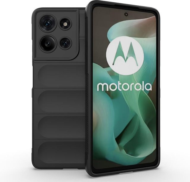 Flexibles Silikon Case für Motorola Moto G86 Power in Schwarz, Stoßfeste Schutzhülle - Bild 1