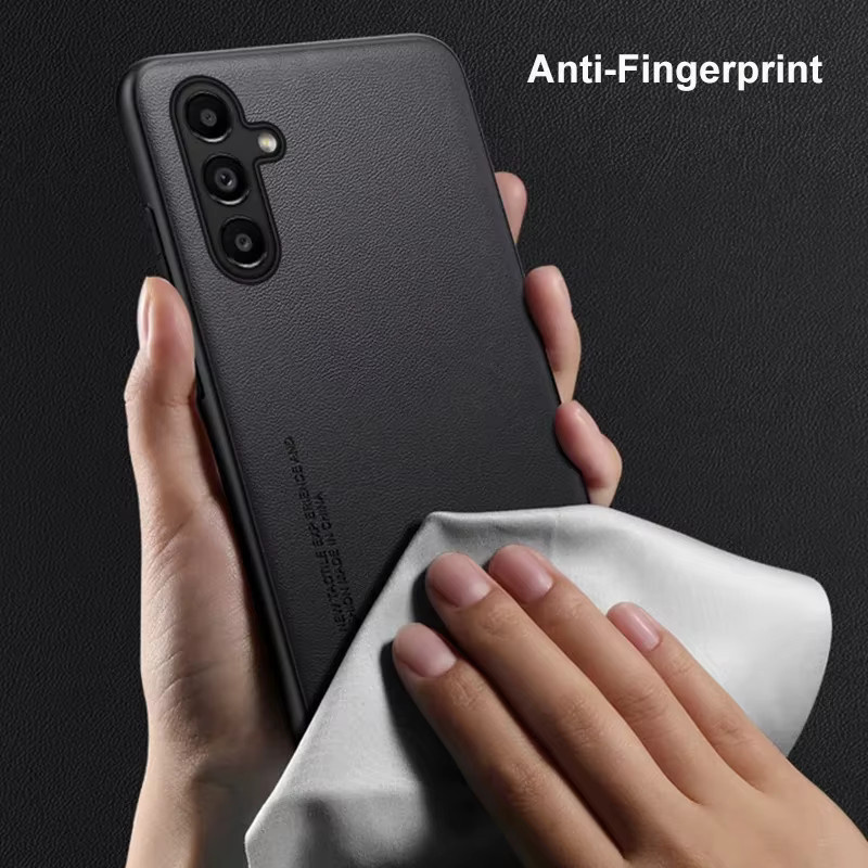 Luxus PU Leder Handyhülle für Samsung Galaxy A54 5G in Schwarz und Lila - Bild 4