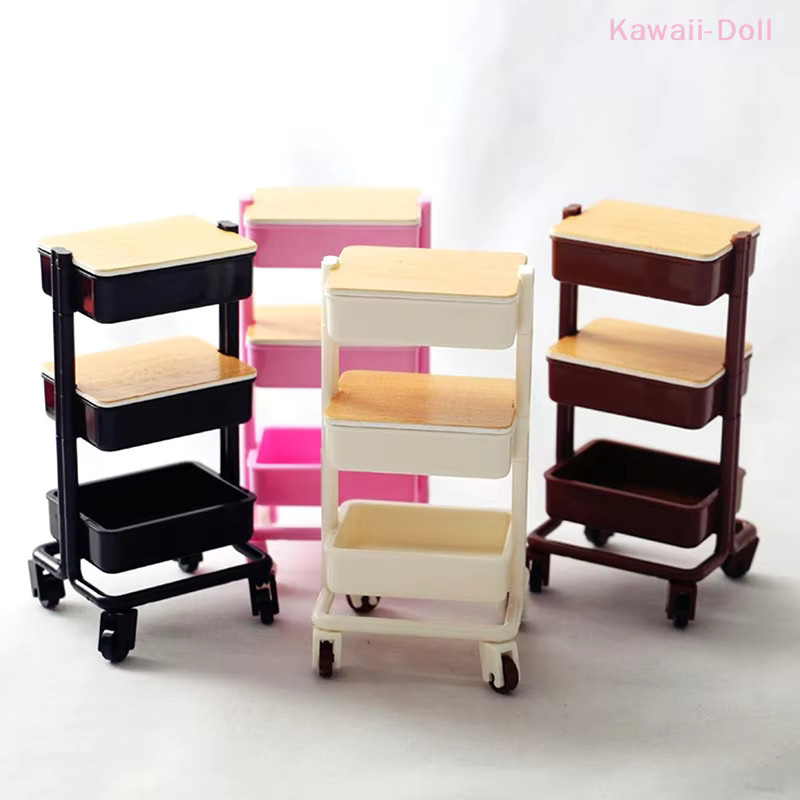 DIAPER&CORED Miniatur Trolley Esszimmer Warenkorb, Möbel mit Rädern, 1-teiliges Set - Bild 2
