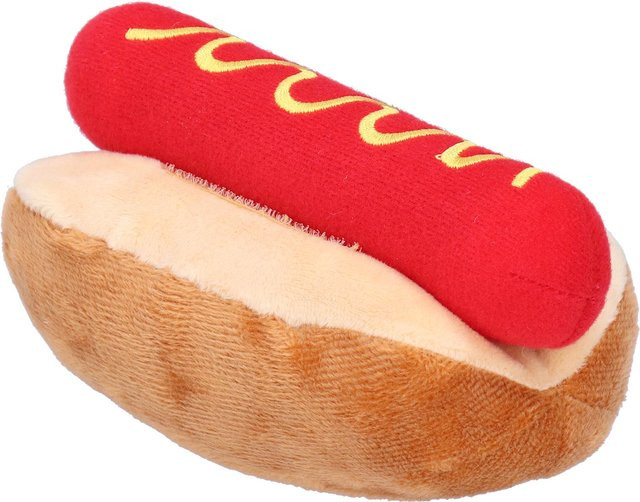 mfySpace Plüsch-Hundespielzeug in Hot-Dog-Form, mit abnehmbarem Sound - Bild 1