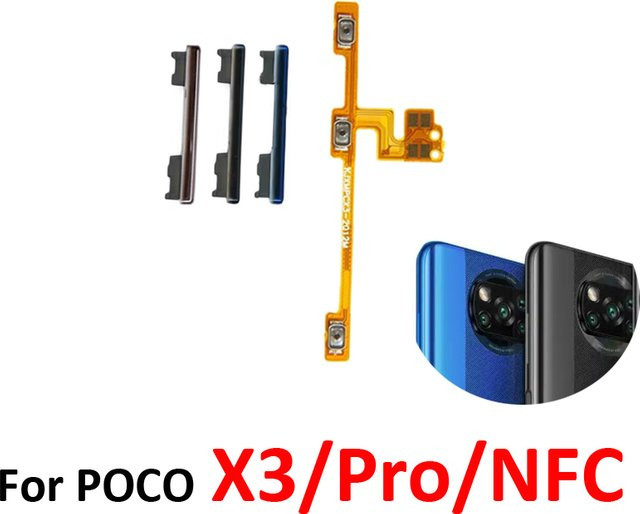 Xiaomi Poco Pocophone X3 NFC X3 Pro Lautstärketaste und Stromsteuerung Flexkabel Reparaturset in Multicolour - Bild 1