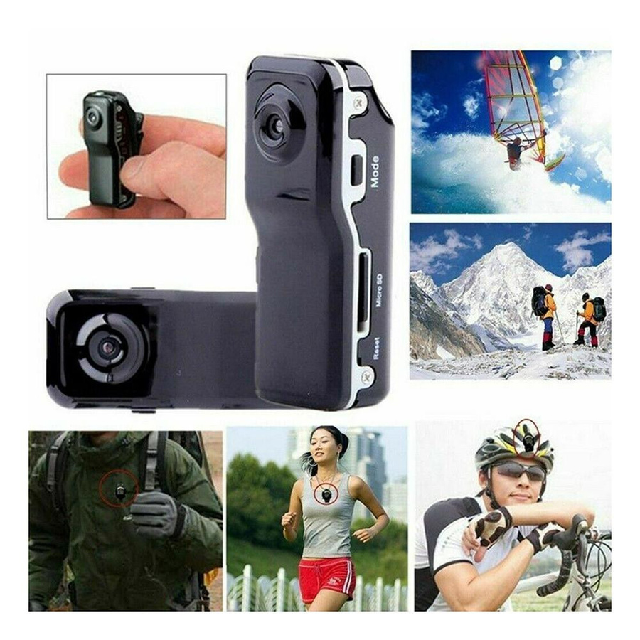 CosyHome Mini DV Camcorder DVR HD Video Kamera als Webcam für Sport, Helm, Fahrrad und Motorrad in Schwarz - Bild 3