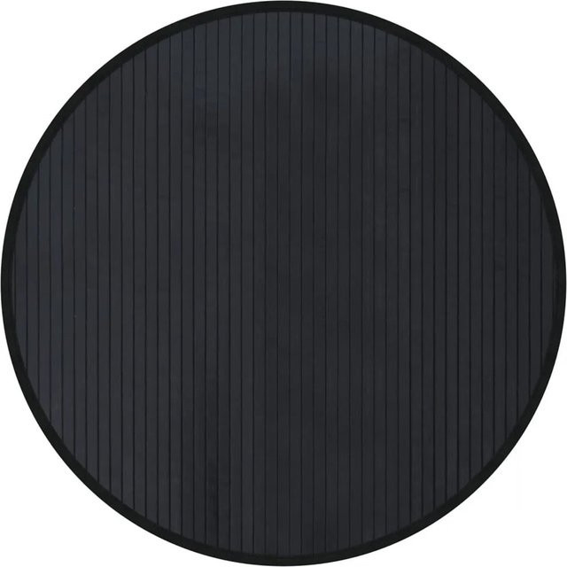 Runder Teppich vidaXL in Schwarz aus Bambus und Polypropylen Durchmesser: 80 cm - Bild 1