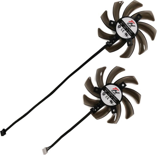 GPU Kühler Set 2er Pack TH9210S2H-PAA01 Schwarz für Palit RTX 2060 SUPER Dual und Palit GTX 1660 Dual als Ersatz für FDC10H12S9-C - Bild 1
