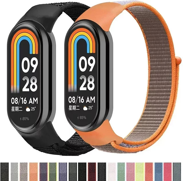 OAKCHARM Uhrenarmband Nylon, Xiaomi Mi Band 9, Mi Band 8, Unisex, Bunt - Bild 1
