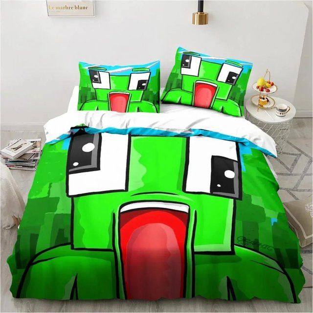 Weiches Bettwäscheset mit Cartoon-Design inklusive Bettbezug und Kissenbezügen, B/H: 70 x 133 cm, 2-teilig - Bild 1