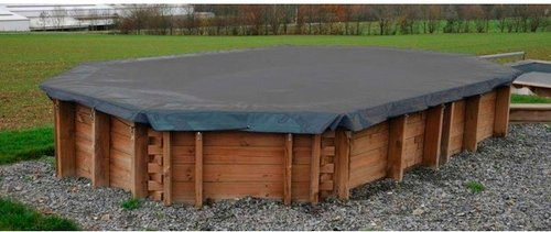 GRE Abdeckplane aus Polyethylen in Grau, Breite: 496 cm - Bild 1