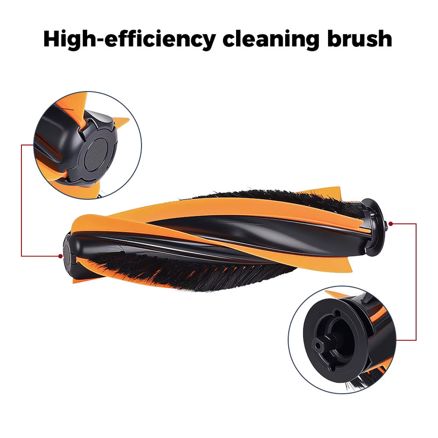 WINDNINJA Hauptbürste für JONR P20 PRO T5 Pro und Midea V12 Pro Saugroboter Bodenreiniger Rollenbürste in Orange - Bild 3