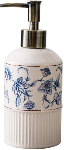 Mixingtime Keramik-Flüssigkeitsspender im antiken europäischen Stil, Seifen-Lotion-Flasche mit Pumpe, Weiß - Bild 1