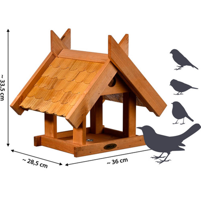 dobar Vogelhaus Blätterfall für Ständermontage in Braun - Bild 2