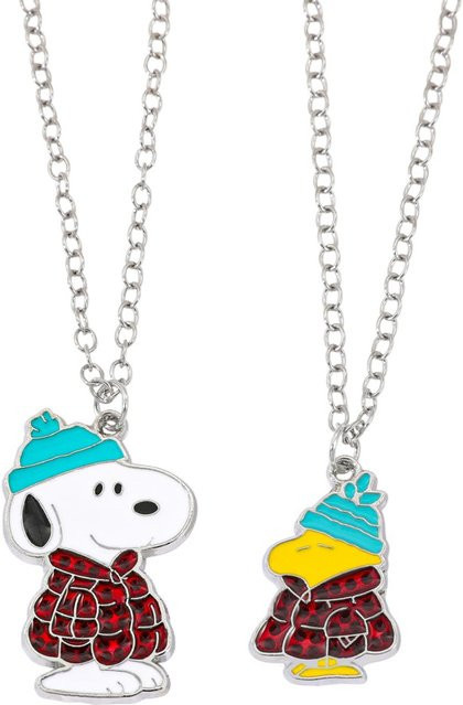 Bandai Halskette, Snoopy Dogs, Gelb-weißer Anhänger, Silber, Unisex - Bild 1