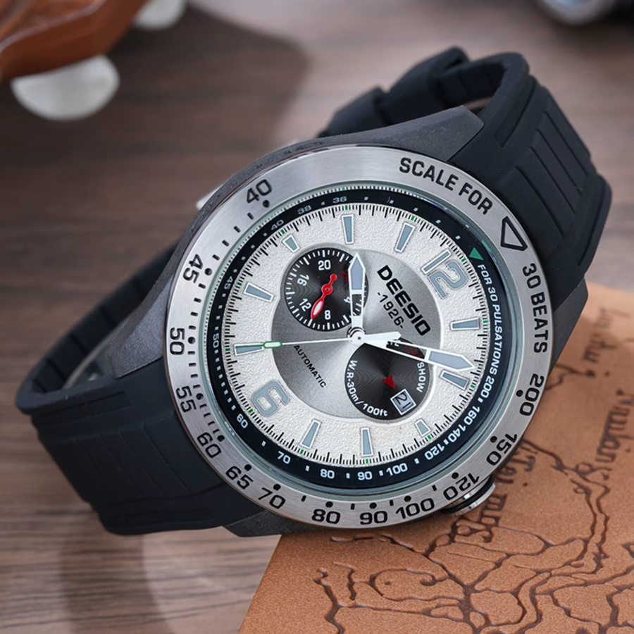 Deesio Armbanduhr Automatik, Kohlefaser, Silikon, Herren - Bild 2