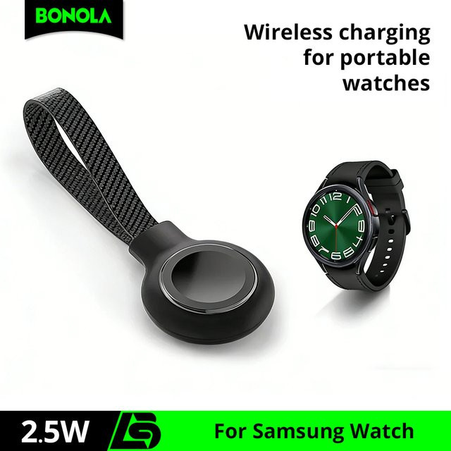 Bonola Lanyard-Uhrenladegerät Typ C, Schwarz, USB-C - Bild 1