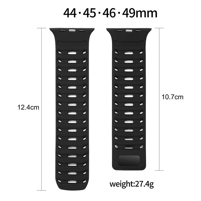 Silikonarmband, Schwarz, Unisex - Bild 2
