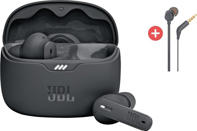 JBL Tune Beam True Wireless Kopfhörer in Schwarz inklusive JBL T110 In-Ear-Kopfhörer in Schwarz - Bild 1
