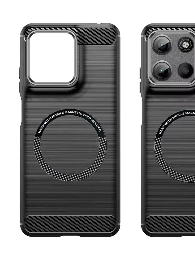 Magnetische Silikon Schutzhülle aus Carbon Fiber für Motorola Moto G57 G67 G06 G86 G56 G66 Edge 70 60 S Pro Fusion Stylus in Schwarz oder Blau - Bild 6
