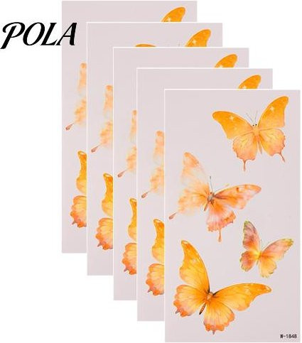 SuNace Schmetterling Tattoo Aufkleber, Wasserdicht, Bunt, Unisex - Bild 1