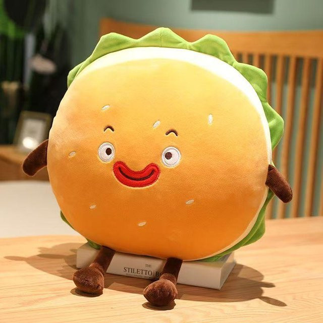 Yiran Health & Beauty Hamburger Plüschkissen, 55cm, ab 6 Jahren - Bild 1