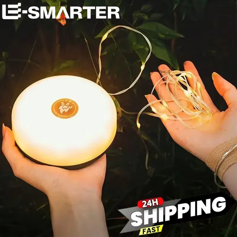 ESMARTER Wasserdichte LED-Campinglampe als bunter Lichtstreifen in Schwarz für Outdoor-Garten-Dekoration und Zelt mit 10 m Länge - Bild 1