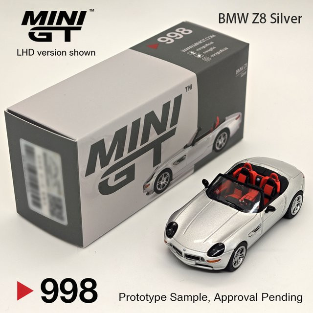 MINIGT BMW Z8, Automodell, 1:64, Silber, Metall - Bild 1