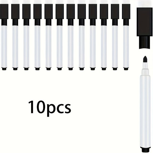 Set mit 10 Whiteboard-Stiften in Mehrfarben, leicht löschbare und schnell trocknende künstlerische Zeichenstifte für den Schreibwarenunterricht - Bild 1