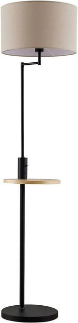 Lindby Stehlampe Zinia Modern Schwarz aus Metall mit USB Anschluss, 1-flammig E27, Höhe: 160 cm - Bild 1