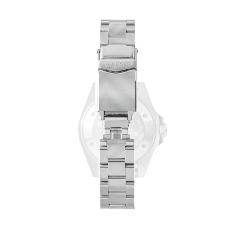 Bobroff Herrenarmbanduhr mit silbernem Metallarmband - Bild 1