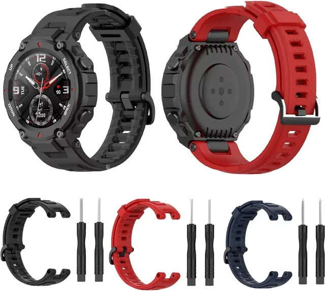 Uhrenarmband Silikon, Schwarz, Unisex - Bild 1