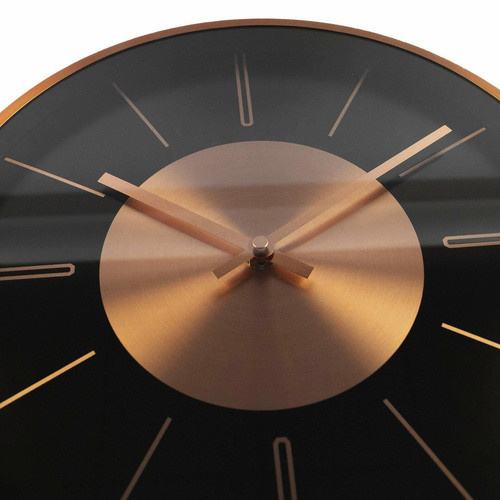 K&L Wall Art Moderne Wanduhr aus Aluminium in Kupfer und Braun, Durchmesser: 30 cm - Bild 4