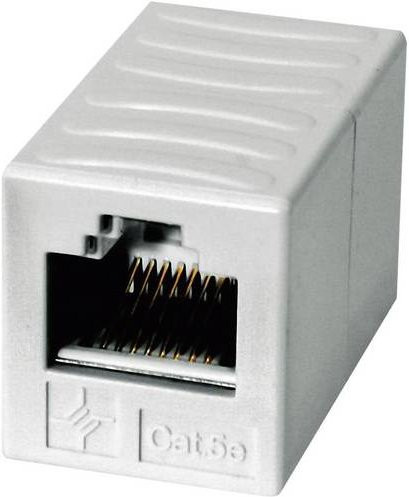 Telegärtner RJ45 Netzwerk Adapter CAT 5e Ethernet LAN 1x RJ45-Buchse auf 1x RJ45-Buchse in Alpinweiß - Bild 1