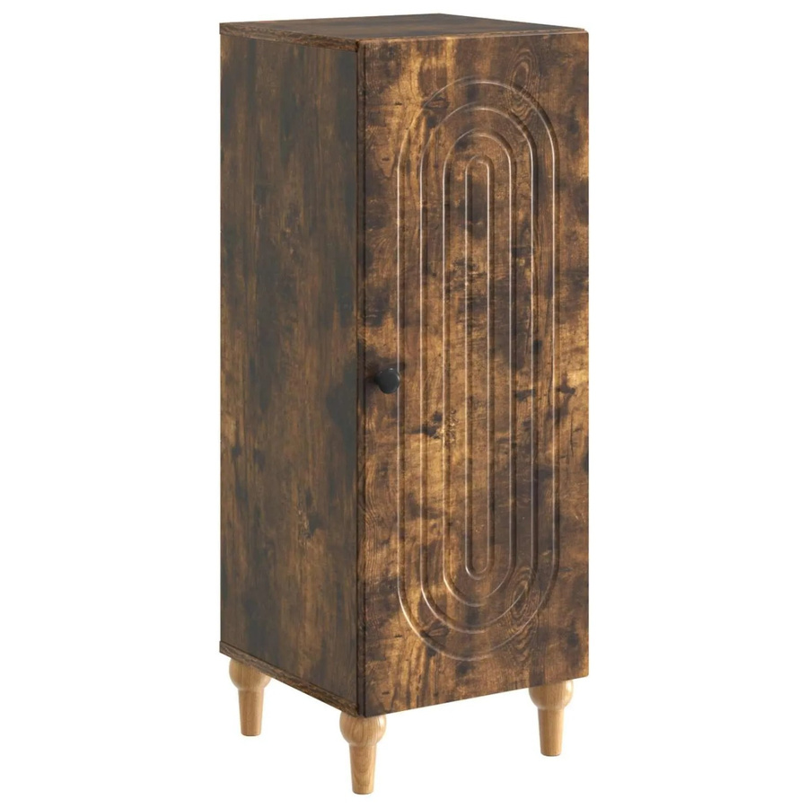 vidaXL Sideboard Modern Geräucherte Eiche Braun aus Holzwerkstoff B/T/H: 33 x 34,5 x 90 cm - Bild 2