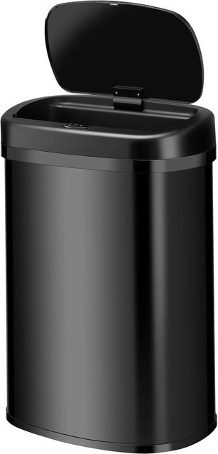 Juskys Automatik Mülleimer mit Sensor 50L Schwarz B/T/H: 40 x 29 x 58 cm - Bild 2