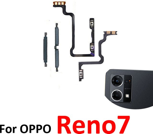 Oppo Reno7 4G CPH2363 Ersatz Internes Flexkabel für Power- und Lautstärketaste in Schwarz Gold - Bild 1