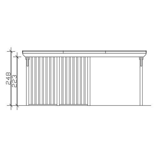 Skan Holz Doppelcarport Emsland aus Leimholz Eiche hell, B/T: 613 x 846 cm, Firsthöhe: 248 cm, braun - Bild 3