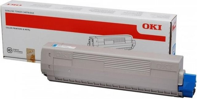 OKI Cyan Tonerpatrone für MC861, MC861cdtn, MC861cdxn und MC861dn mit einer Reichweite von 10000 Seiten - Bild 1