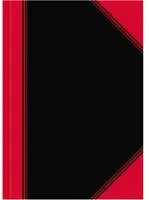 Bantex Kladde China liniert in A5 mit Hardcover und Kartonbeschichtung, Schwarz/Rot - Bild 1