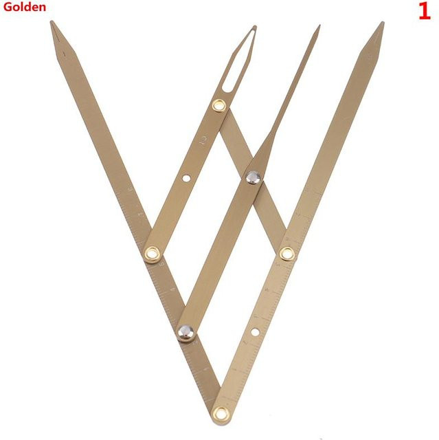 Love Home Garden Augenbrauenlineal, Edelstahl, Gold, Unisex - Bild 1